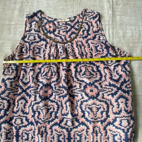 Sejour Silk Blend Beaded Neckline Light Casual Sleeveless Tank Blouse-Sz-22W - Picture 14 of 16